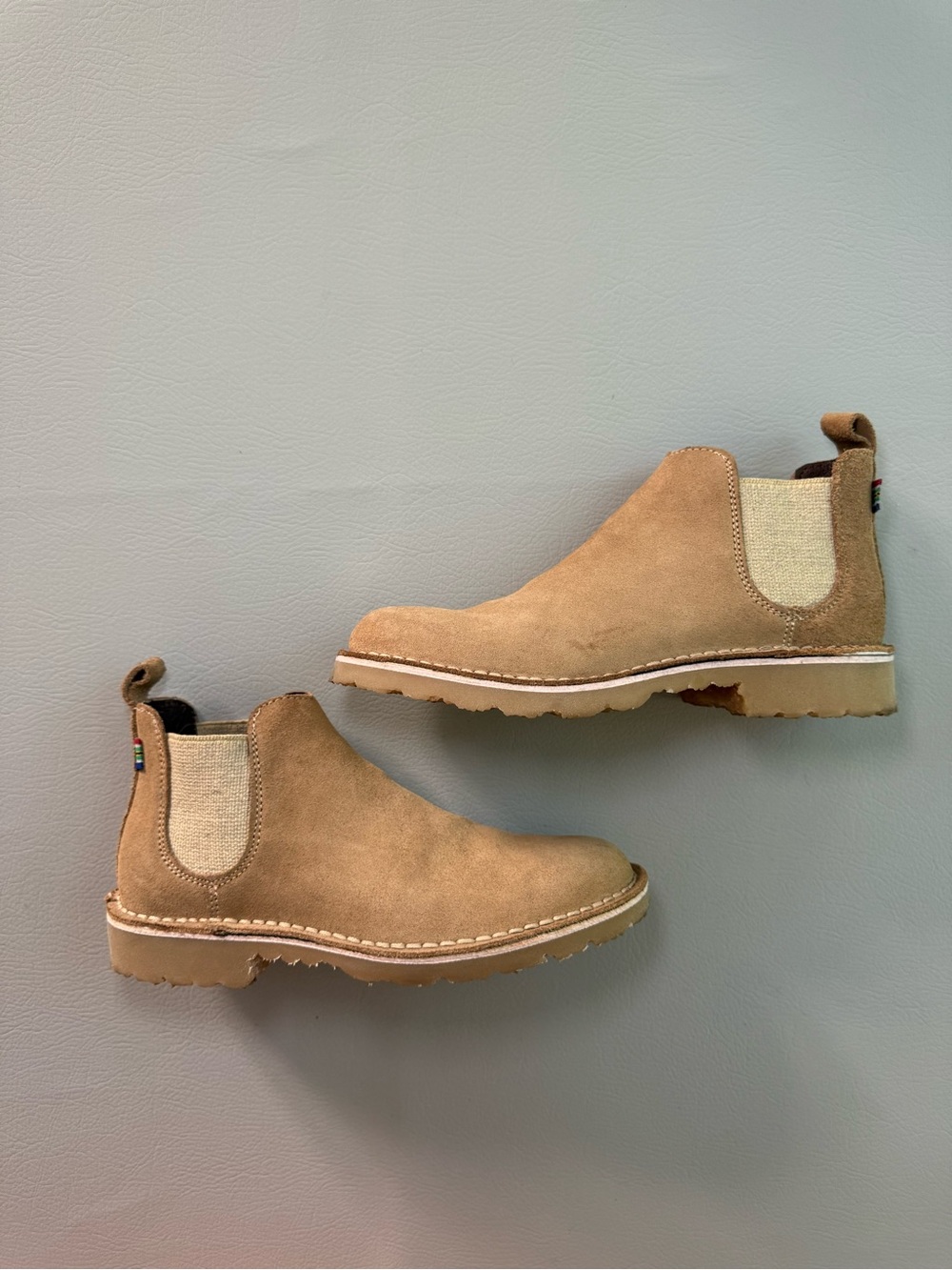 Veldskoen Farmer Chelsea Boots Beige Suede Women’s 8, Euro Size 38 Unisex